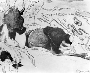 Lavanderas bretonas, 1889 de Paul Gauguin